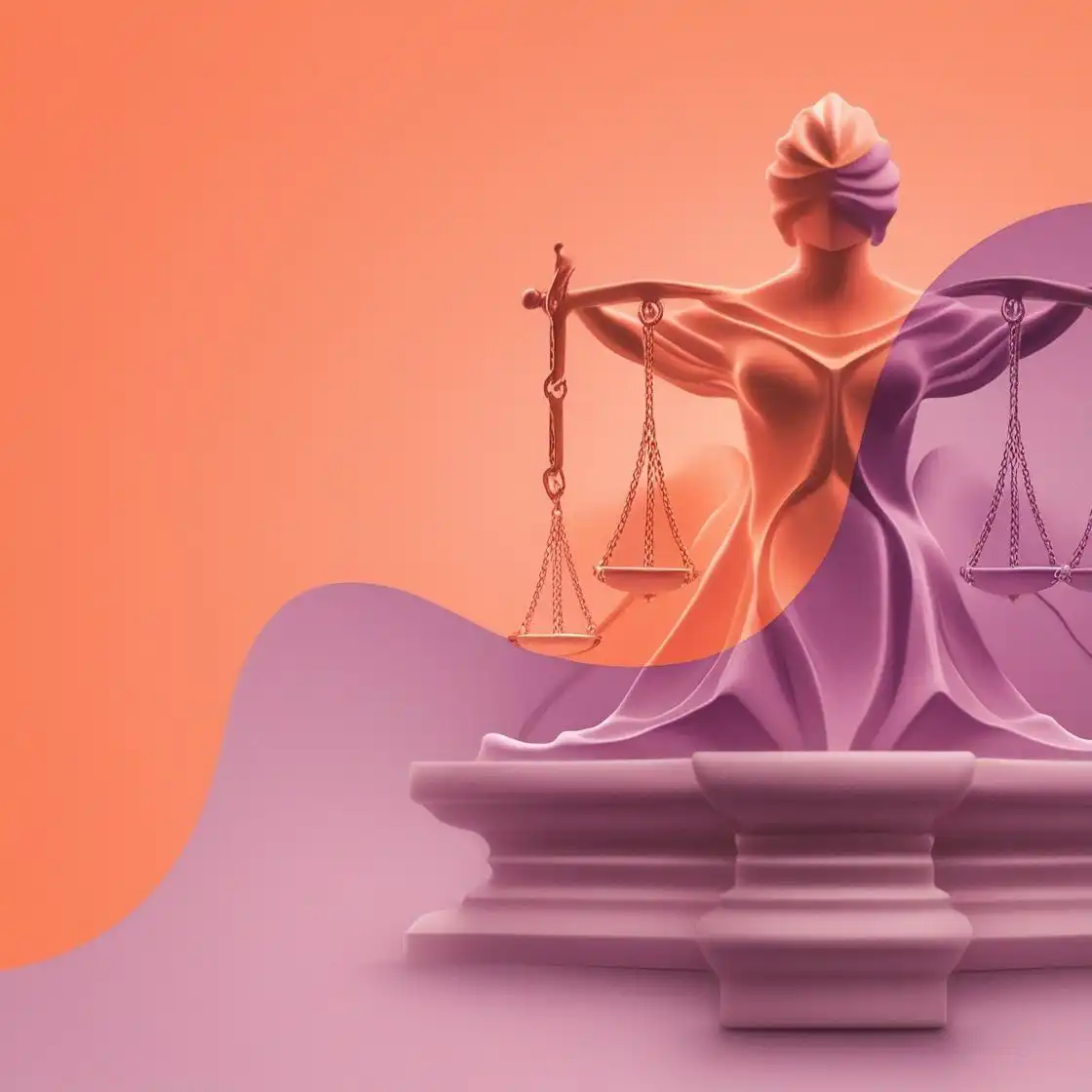 Justizia in orange und lila